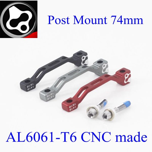 

bike brakes fouriers disc rotor brake adapter al6061-t6 cnc made 140mm to 160mm & 180mm post mount 74mm weight 11g/pcs