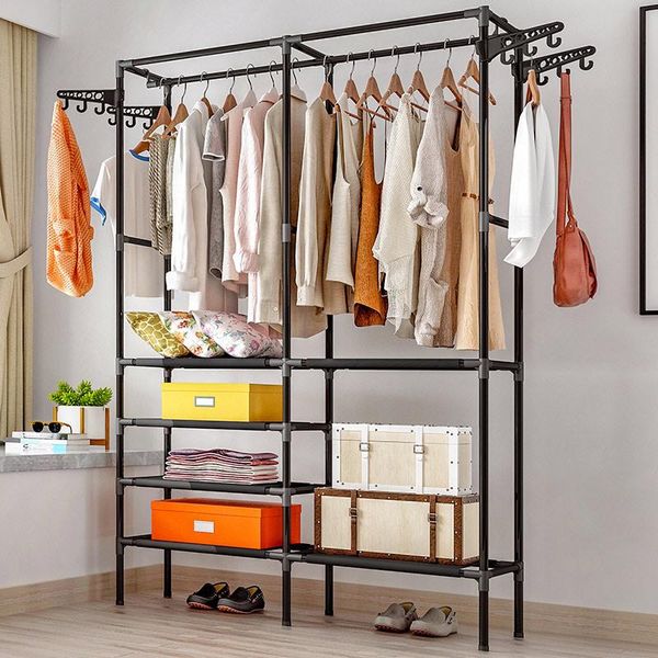 

clothing & wardrobe storage multifunction clothes hanger metal coat rack space-saving floor reinforce fashion drying racks