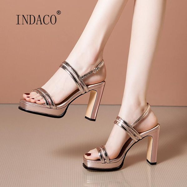 

women platform sandals summer gold silver high heels shoes woman 2021 leather 10cm, Black