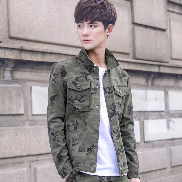 

men's jackets camouflage jacket spring and autumn style personality versatile korean fashion student casual mens, Black;brown