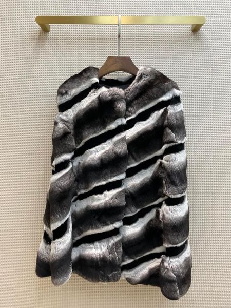 

women's jackets the 2021 gradient fur cloak coat 0907, Black;brown