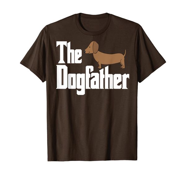 

The Dogfather T-Shirt, Dachshund dog, funny dog gift, White;black