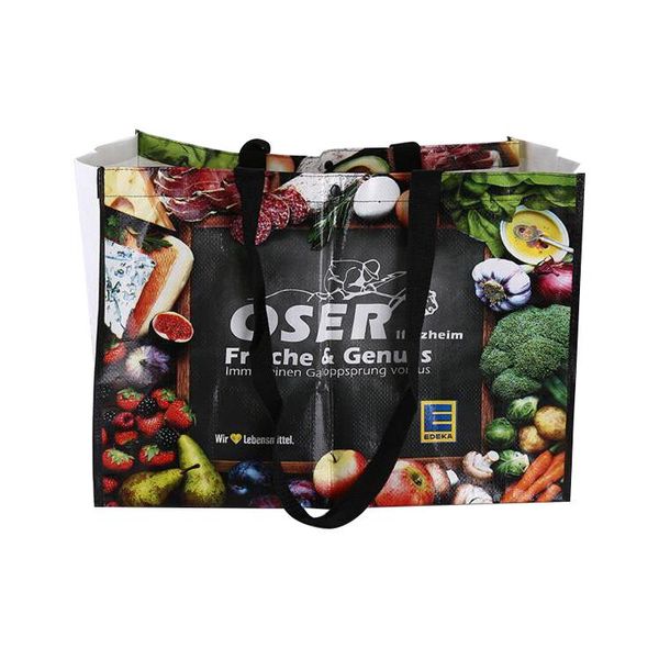 

shopping bags custom promotional bag with full color pp glossy lamination
