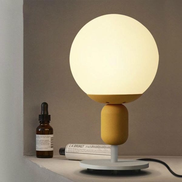 

table lamps personality simple desk creative nordic children's room headlights bedroom study maccaron round lamp lu813955