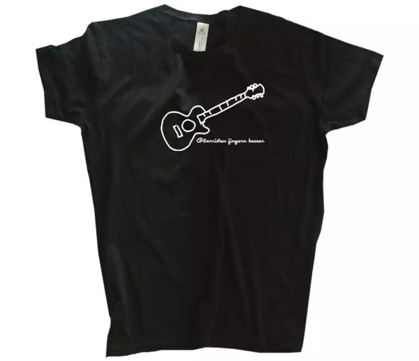 

guitarists finger better guitar guitarist fun t-shirt s - 3xl, White;black