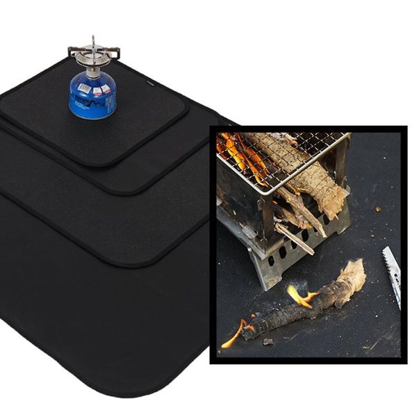 

barbecue flame retardant protective mat outdoor camping cloth floor protection insulation cushion silicone fireproof pads