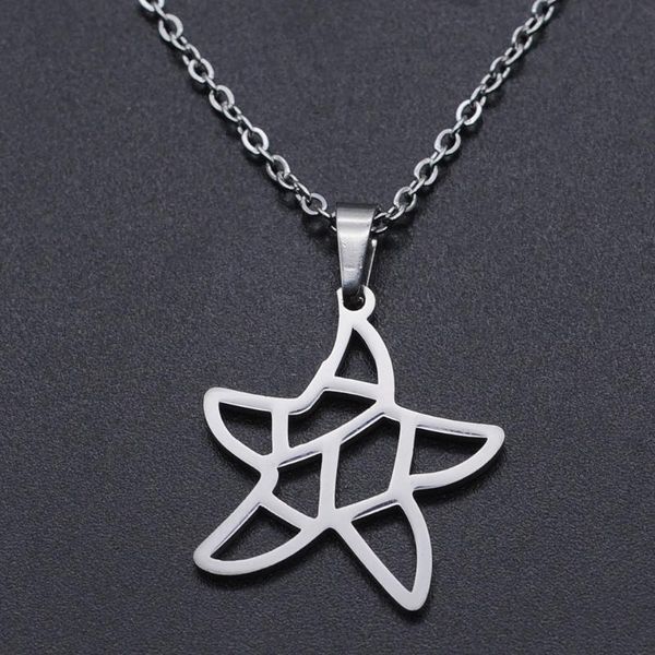 

pendant necklaces seastar stainless steel charm necklace for women wholesale fashion jewelry accept oem order drop, Silver