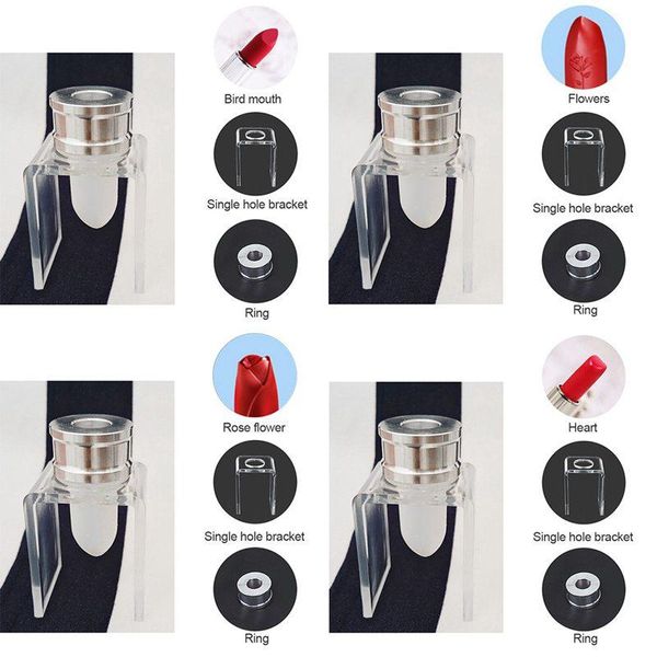 

piece set diy 12.1mm simple lipstick filling tube silicone mold aluminum ring single hole bracket homemade tool simpl storage bottles & jars