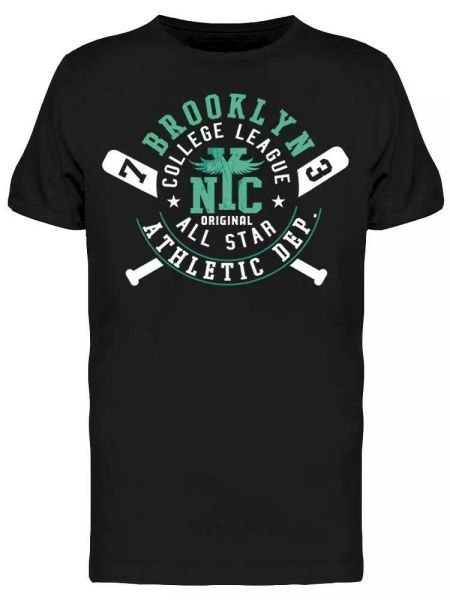 

brooklyn college league tee men's -image by shutterstock, White;black