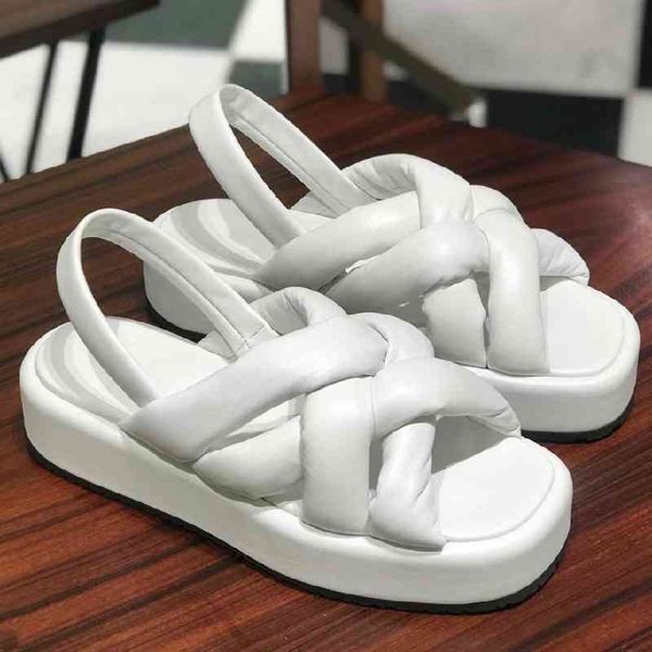 

platform women's sandals fashion women's shoes genuine leather sandals for woman leather sandals color woman shoes, Black