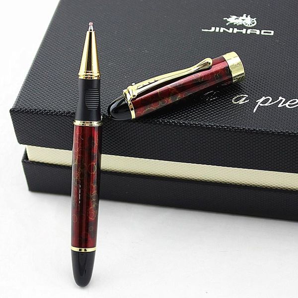 

jinhao x 450 luxury metal roller ballpoint pen gold decoration ink pens for gift office supplies school, Blue;orange