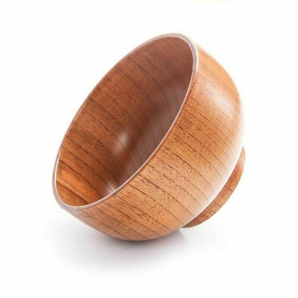 

bowls japanese style brown wooden bowl soup/salad rice natural wood tableware kitchen delicate texture heat-resistant