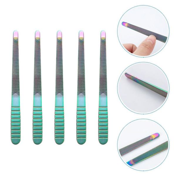 

nail glitter 5pcs shop files set colorful manicure household tools, Silver;gold