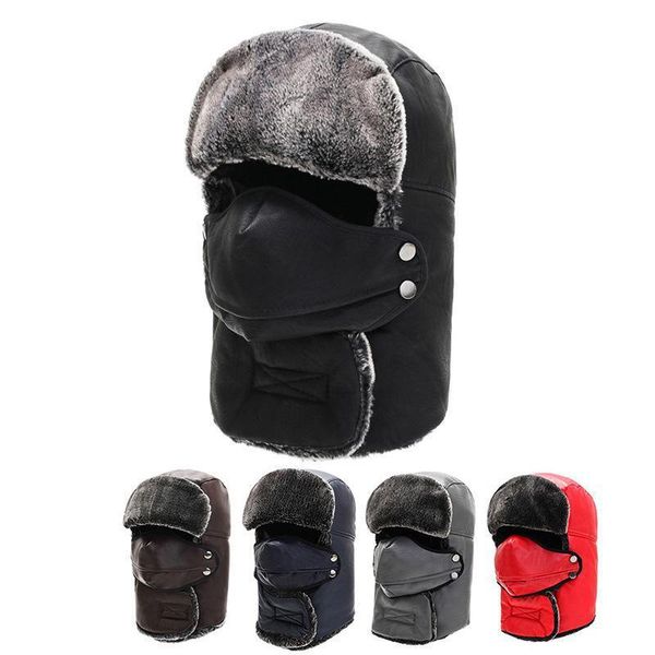 

winter warm fleece cap outdoor sports hat plus velvet windproof thermal riding climbing hiking army fans tactical caps hats, Black;white