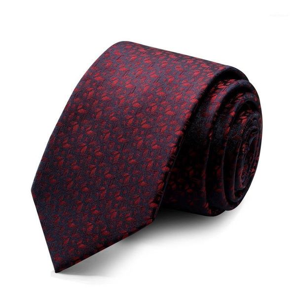 

2020 brand new fashion men 7cm red flower pattern navy blue necktie work formal suit neck tie for men with gift box1, Black;gray