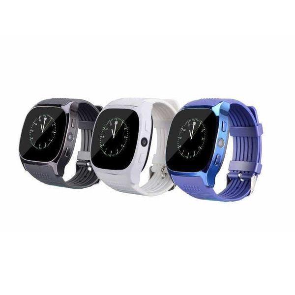 T8 Bluetooth Smart Card Phone Watch Pedômetro esportivo Relógio vestível