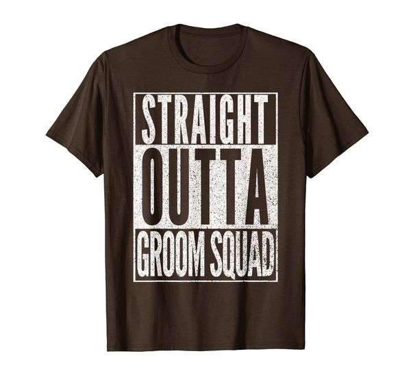 

straight outta groom squad funny bachelor party gift t-shirt, White;black