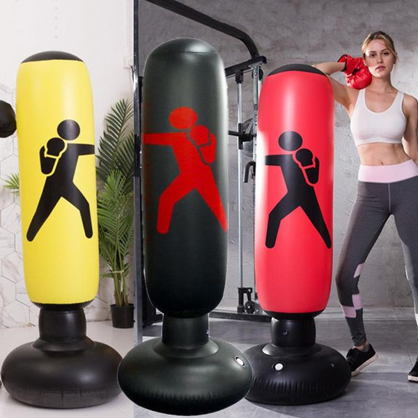 

inflatable sandbag children boxing punch kicking pvc bag tumbler gym kids training target 160cm sand