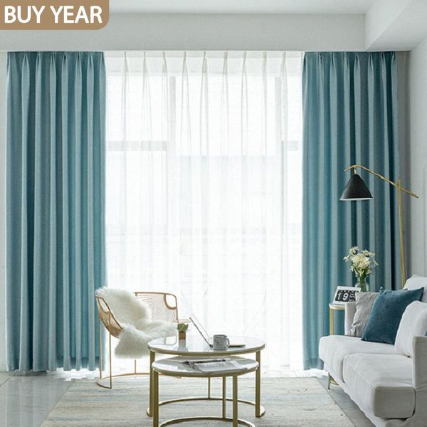 

curtain & drapes modern curtains for living dining room bedroom simple korean solid color multi-color optional french window custom