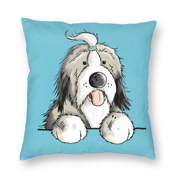 

cushion/decorative pillow happy bearded collie dog cushion cover 3d printing pet animal floor case for sofa custom pillowcase home decorativ