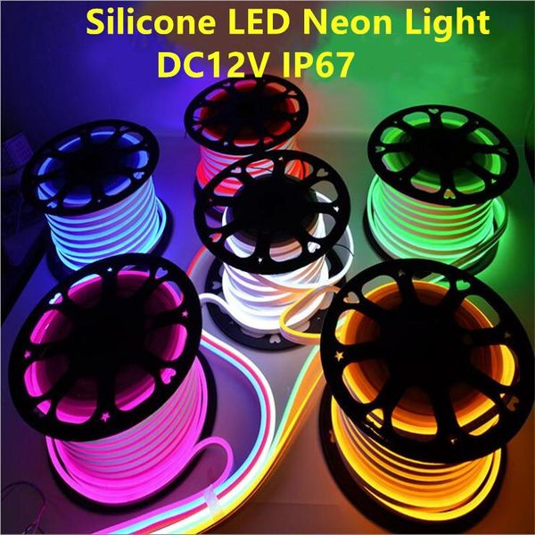 

strips flexible led strip light dc12v waterproof silicone neon soft lighting advertising decoration belt name board lamp diy