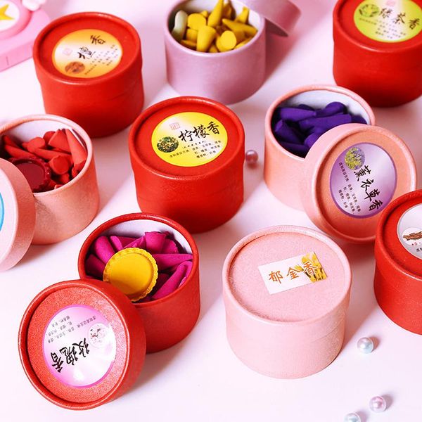 

fragrance lamps 30 pcs/box incense cones holder pagoda natural sticks rose tulip scent tower sandalwood spice tray