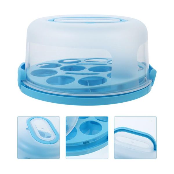 

1pc thicken cake container transparent carrier portable packing box gift wrap