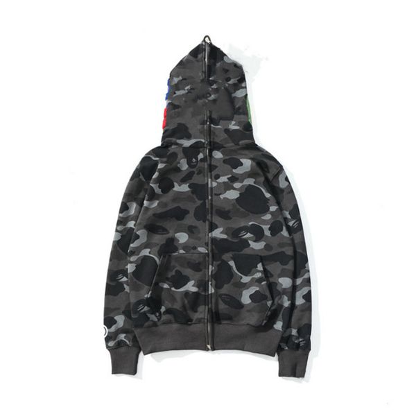 

men's hoodies shark pattern o-neck long sleeve sweatshirts 100% cotton natural color hip hop men s clothing perfect for jeans and short, Black