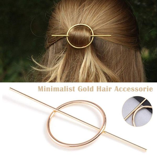 

hair clips minimalist gold accessories brass clip for women and girls ma