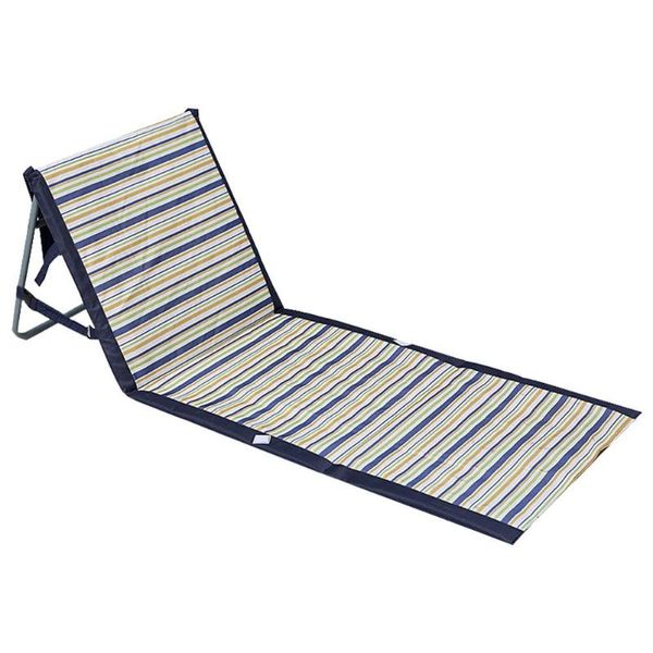 

inflatable floats & tubes portable beach lounger recliner chair foldable oxford waterproof sand less backrest chairs outdoor camping mat for