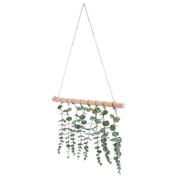 

decorative flowers & wreaths 1pc artificial plant leaves simulation pendant wall adornment (green)
