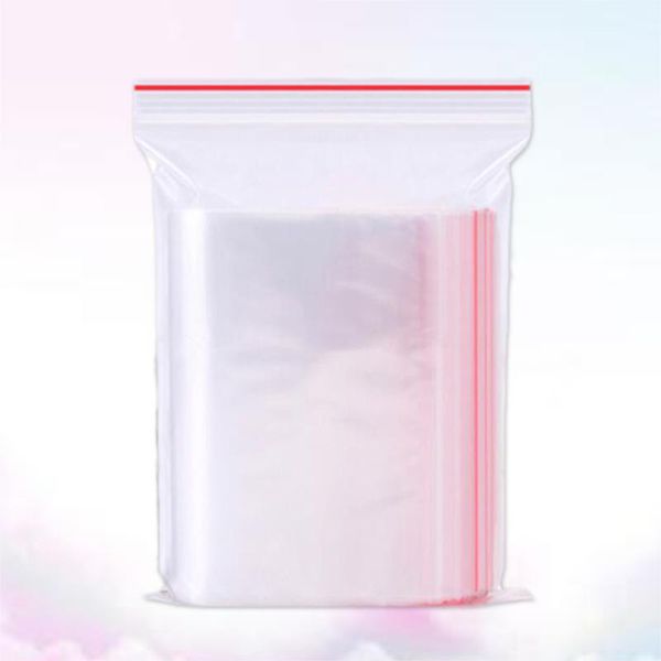 

gift wrap 100pcs 12x17cm sealing bags zipper poly clear resealable transparent storage dispenser bag