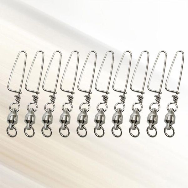 

10pcs fishing rolling metal swivel connector rings tackle (2#) hooks