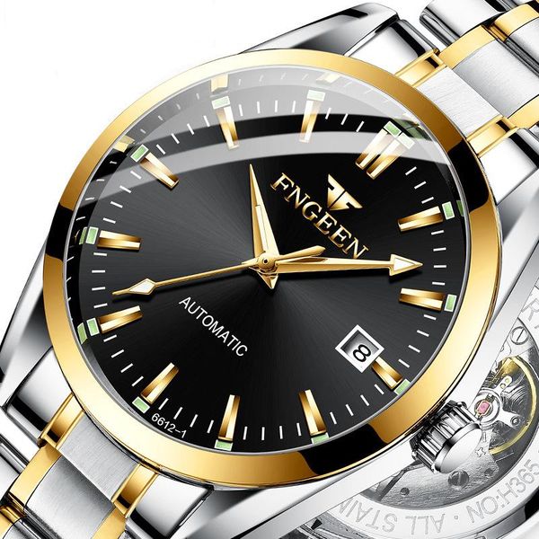 

wristwatches 2021 business automatic mechanical for men luminous clock living waterproof watch brand relogio masculino, Slivery;brown