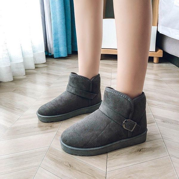 

fashion women's shoes large size snow boots bootswinternon-slipcoupleshort flat bottom and velvet warm bread, Black