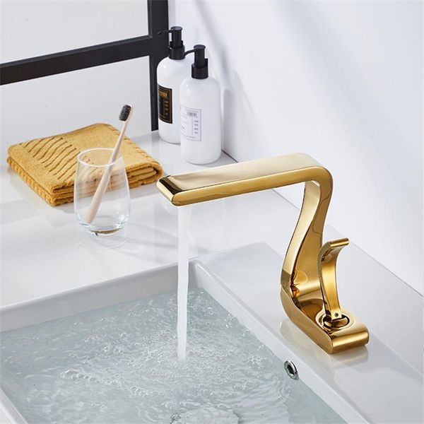 

bathroom sink faucets 2021 basin faucet gold mixer tap brass wash and cold modern