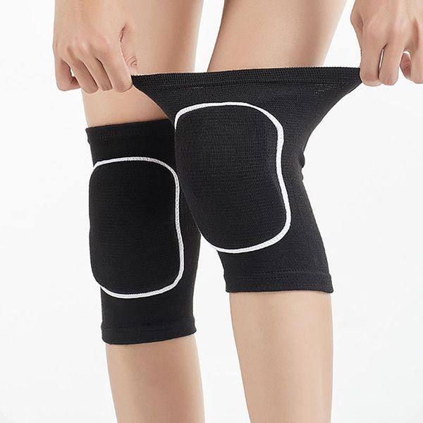 

elbow & knee pads 1 pair high stretchy sports sponge padded shockproof protective brace fitness support protection, Black;gray