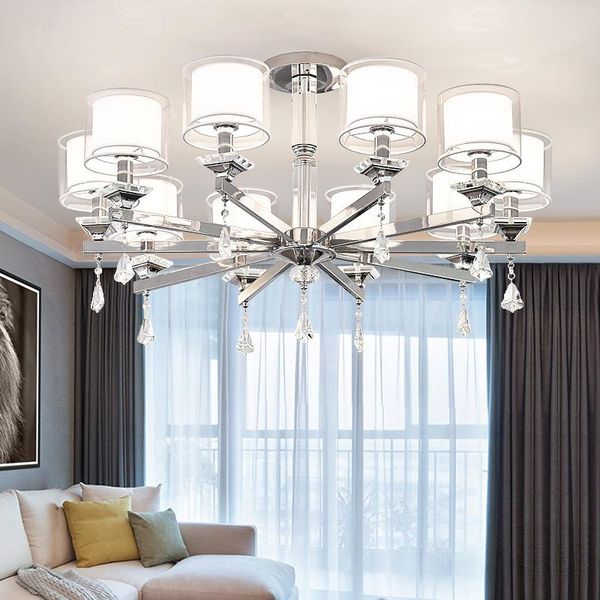 

chandeliers led chandelier modern lights crystal chrome luxury for living room bedroom lighting hanging