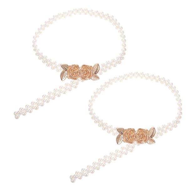 

curtain & drapes 2pcs simple modern tiebacks chic fake pearl holders (white)