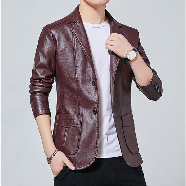 

men's leather & faux leather jacket, designer vintage motorcycle outdoor clothing, winter yi2i, Black