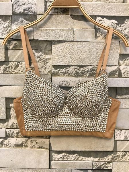 

women bright night rhinestone gaga bustier pearls push up club bralette bra cropped corset plus size c661 bustiers & corsets, Black;white