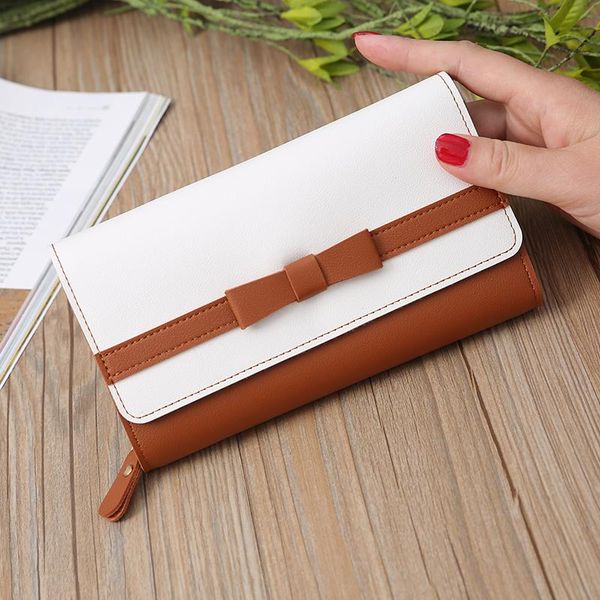 

wallets suqi fashion ladies wallet long walet for wome 2021 zipper coin purse clutch money bag holder portmonee phone, Red;black