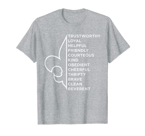 

scout law | scouting t-shirt, White;black