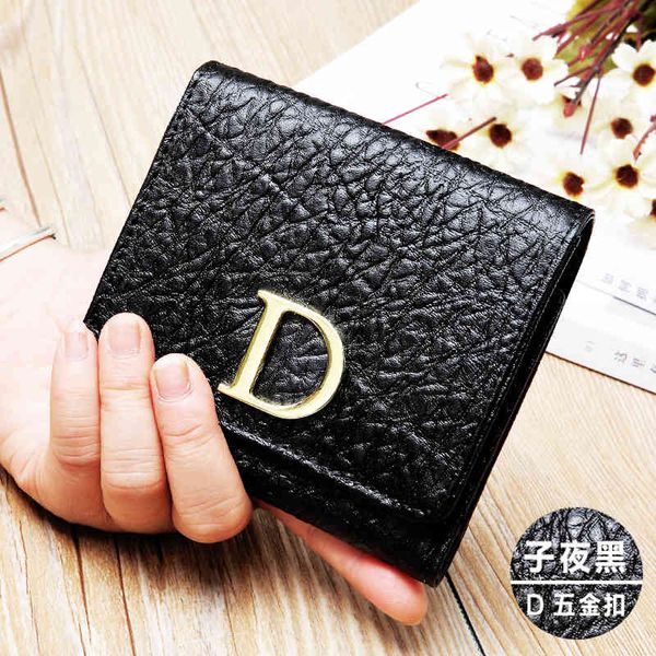 

luxury herme handbags and storage 2021 new women's wallet short leather fashion atmosphere three fold multi card positio