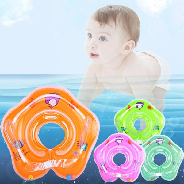 

life vest & buoy born baby kids infant swimming protector neck float ring children's double balloon