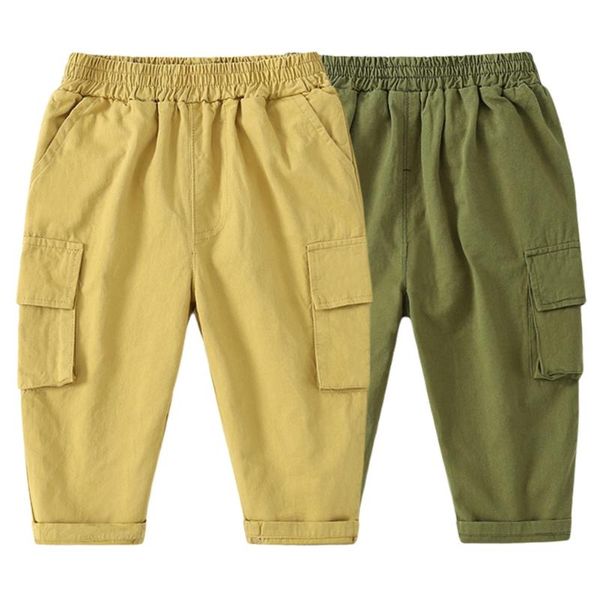 

trousers boys mid-waist work pants fashion loose spring autumn casual, Blue