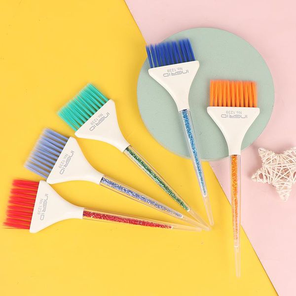 

hair brushes 1pc color rounded brush dye and comb for root touch up, Silver