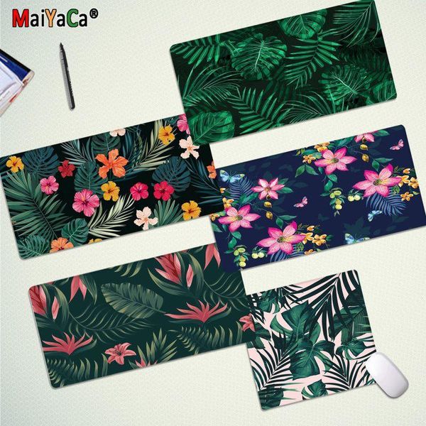 

mouse pads & wrist rests tropical leaves large gaming mousepad l xl xxl gamer pad size for edge locking speed version game keyboard