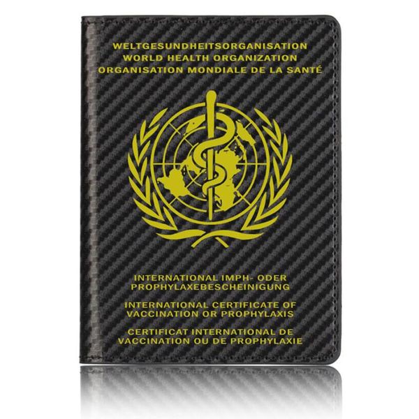 

card holders 2pcs german vaccine set european vaccination certificate protective cover high-quality document clip, Brown;gray