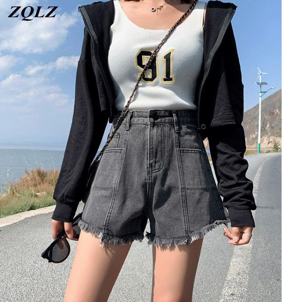 

plus size 5xl summer denim shorts women 2021 high waists black short jeans casual 3xl 4xl brach jean pants women's, White;black